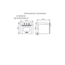 HORNO ELÉCTRICO 52LTS HEV18  - EMPOTRAR - CON LUZ, GRILL Y TERMOSTATO - 60CMX60CM - ESPEJADO - DOMEC [52943]