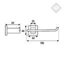 ACCESORIO PORTA ROLLO GEOMETRY CROMO -  HIDROMET [02861CRCR]