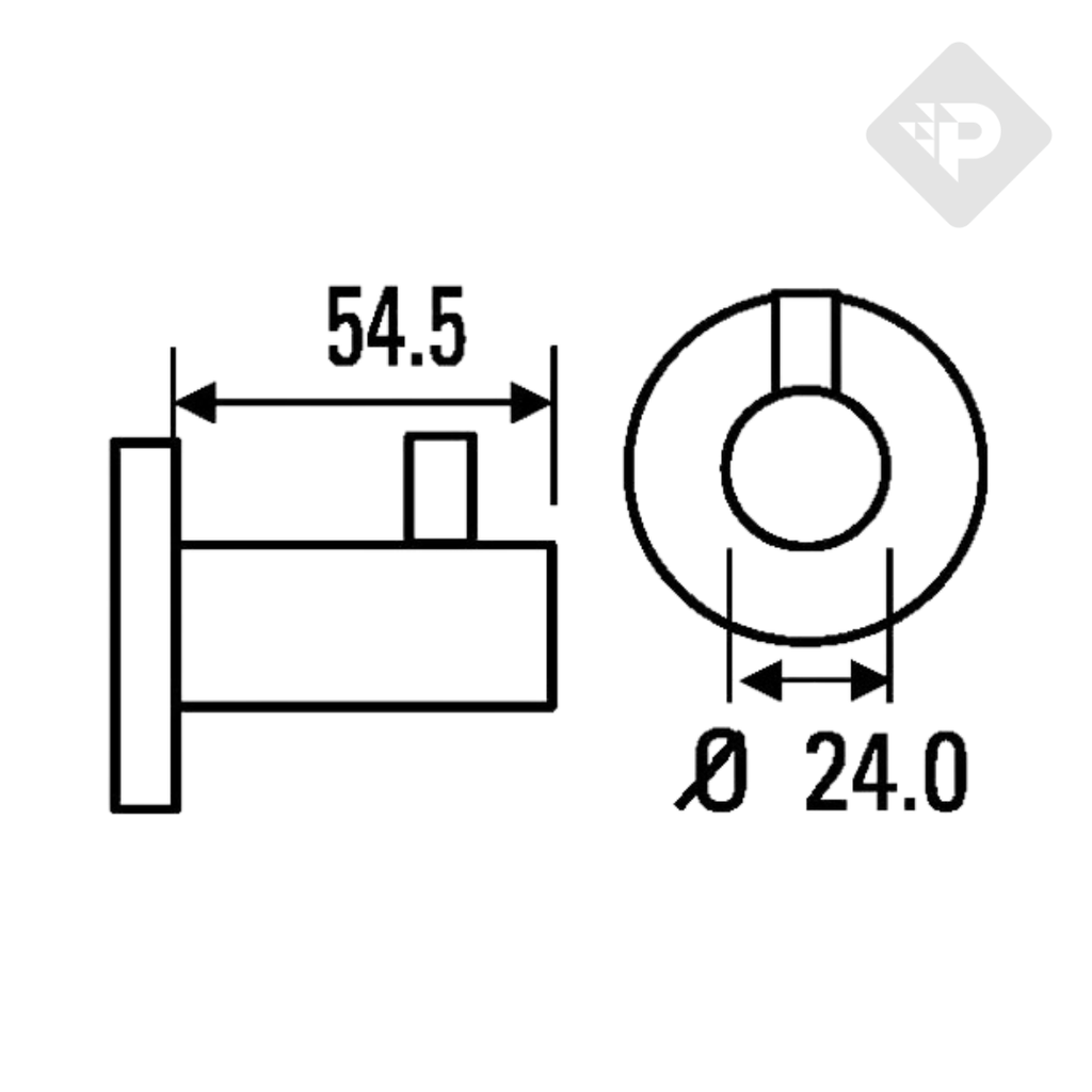 ACCESORIO PERCHA DYNAMIC NEGRO -  HIDROMET [8552NEGR]
