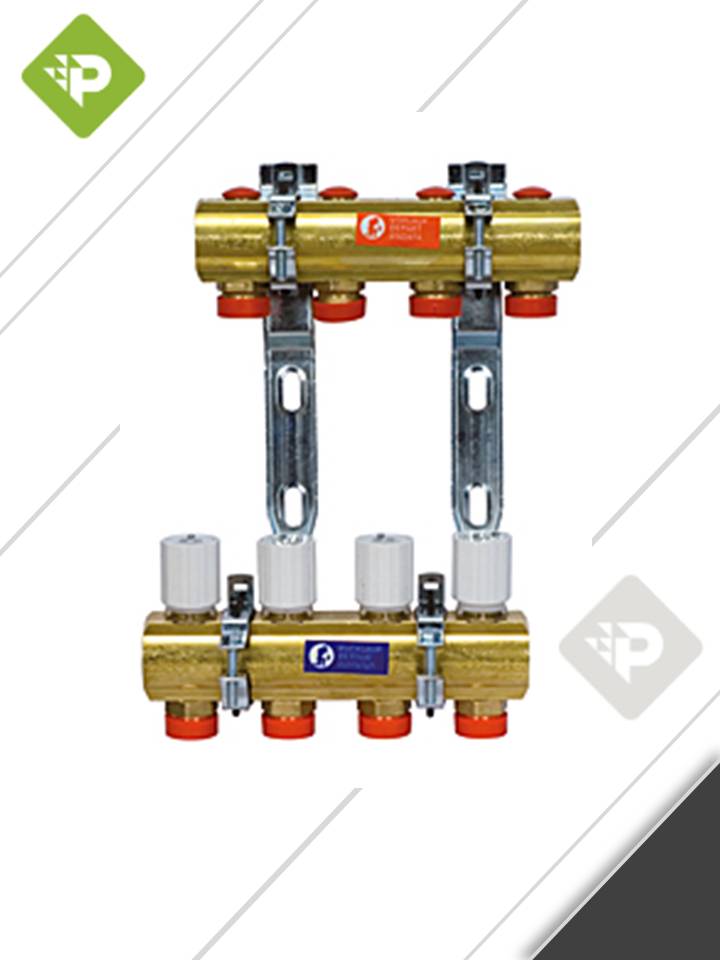 COLECTOR PREMONTADO 4 CIRCUITOS R553Y004 GIACOMINI - 1"