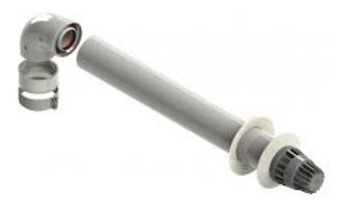 KIT CODO Y TUBO COAXIAL 60/100 CON TERMINAL ANTIVIENTO NEGRA - PEISA [10001856]