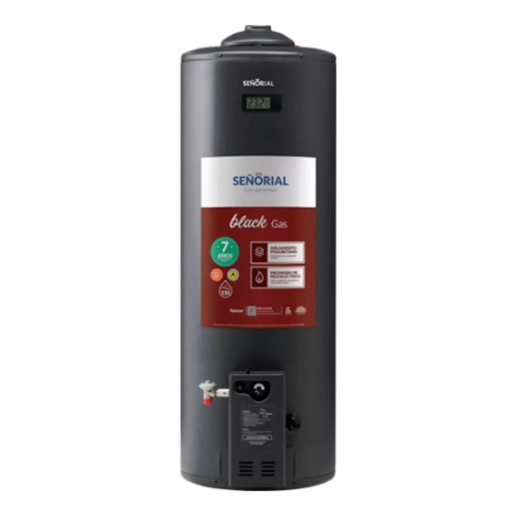 TERMOTANQUE MULTIGAS BLACK 110l PARA COLGAR/APOYAR CONEXIÓN SUPERIOR/INFERIOR - SEÑORIAL [TSBG-110]