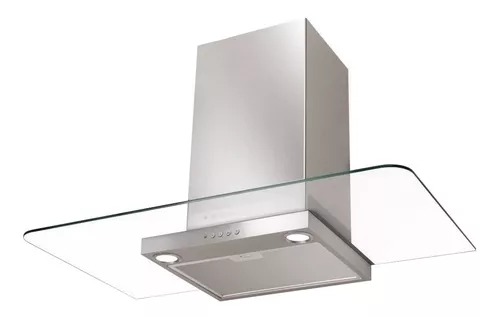 CAMPANA PARED NICE 90CM - 3 VELOCIDADES - TURBINA DOBLE - ACERO Y VIDRIO - SPAR - [6306-111]
