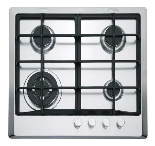 ANAFE A GAS 4 HORNALLAS 60CM FHM 604 - 1 TRIPLE CORONA - ACERO - SPAR [6600-080]