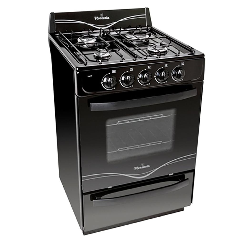 COCINA MULTIGAS 65LT 4 HORNALLAS CON ENCENDIDO ELECTRICO - NEGRO - FLORENCIA [FLOR5517F]