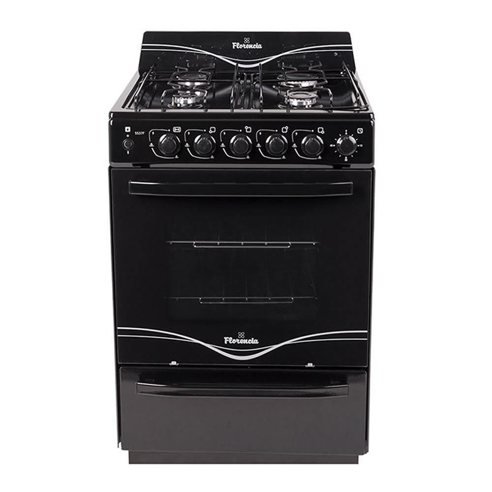 COCINA MULTIGAS 65LT 4 HORNALLAS CON ENCENDIDO ELECTRICO - NEGRO - FLORENCIA [FLOR5537]