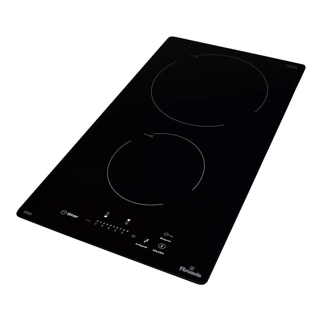 ANAFE ELECTRICO 2 PUNTOS DE COCCION CON CONTROL TOUCH Y SUPERFICIE VITROCERAMICA - NEGRO - FLORENCIA [FLOR6889G]