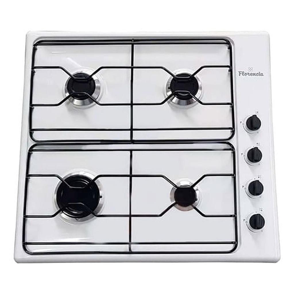 ANAFE MULTIGAS 4 HORNALLAS CON REJILLAS DE ALAMBRE ESMALTADAS - BLANCO - FLORENCIA [FLOR6736B]