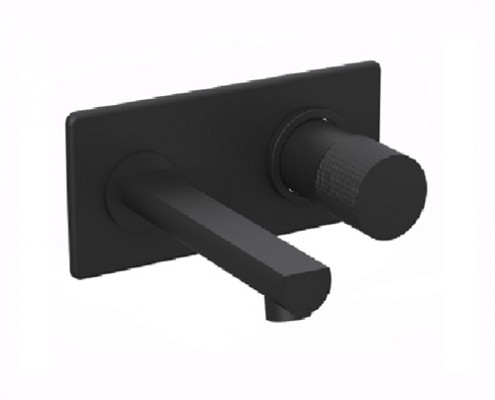 GRIFERÍA LAVATORIO DE PARED MONOCOMANDO TEXTURE NEGRO - HIDROMET - 10 AÑOS DE GARANTÍA [9880NEGR]