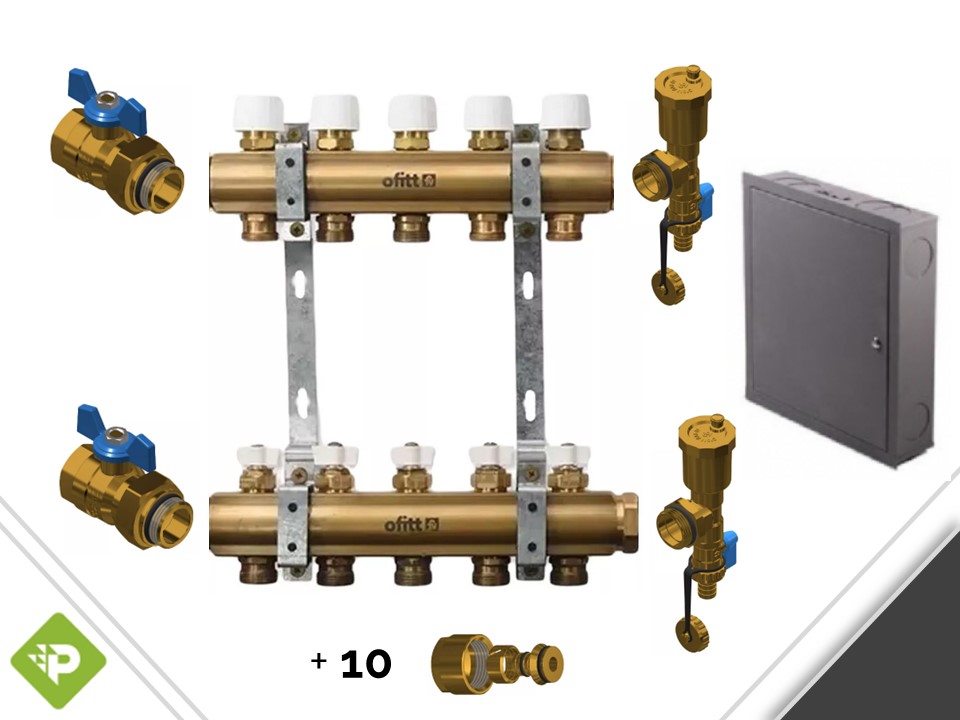 PACK COLECTOR COMPLETO 5 CIRCUITOS - GIACOMINI - CON GABINETE Y CURVATUBO (copia)