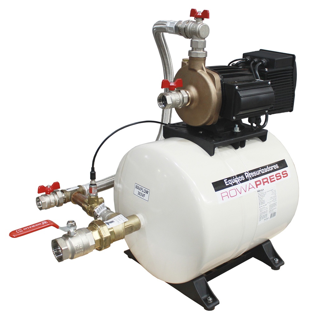 BOMBA PRESURIZADORA MAXFLOW 303 VF 50/60L MONOFASICA - 6 BAÑOS - ROWA [0005-0690]