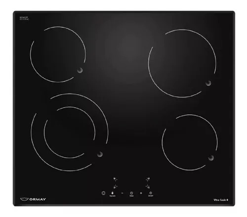 ANAFE VITROCERAMICO ELECTRICO SMART COOK I4 220V - 4 HORNALLAS - NEGRO - ORMAY [SMART COOK I4] (copia)