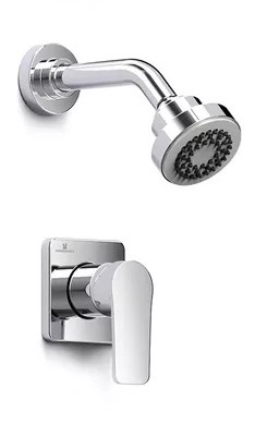 DUCHA EMBUTIDA MONOCOMANDO SIN TRANSFERENCIA SMALL CROMO - HIDROMET- 10 AÑOS DE GARANTÍA - [9504CRCR]