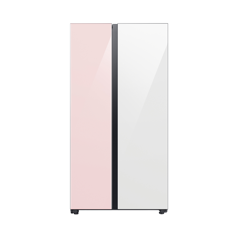 HELADERA SAMSUNG INVERTER SIDE BY SIDE 654L  BESPOKE - ROSA Y BLANCO [SARS23CB70NA7]