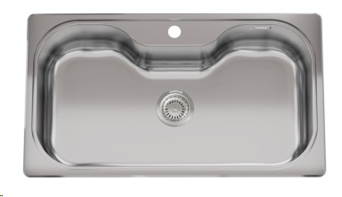 PILETA SIMPLE LUXOR SI85 ACERO - JOHNSON [LUXOR SI85 STA]