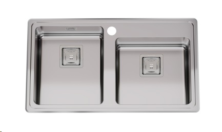 PILETA DOBLE Q084 A ACERO - JOHNSON [Q084 A]