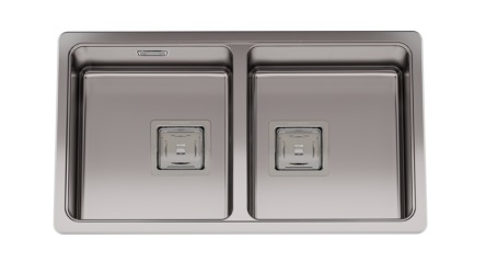 PILETA DOBLE Q76 A ACERO - JOHNSON [Q 76 A]