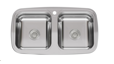 PILETA DOBLE ZARA D84 ACERO - JOHNSON [ZARA D84 A]