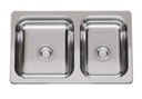 PILETA DOBLE R 63/18 F - SOPAPA 
 CESTILLO ACERO - JOHNSON [R 63/18 F]