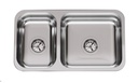 PILETA DOBLE RR 37 - SOPAPA 
AMERICANA - ACERO 430 - JOHNSON [RR 37]