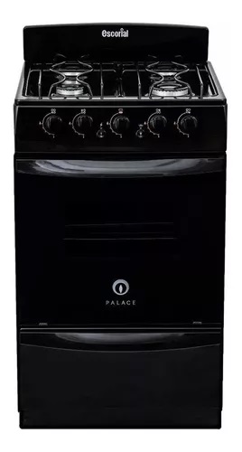 COCINA A GAS LICUADO PLACE - 4 HORNALLAS 50 CM NEGRO - ESCORIAL [PAL51BL]