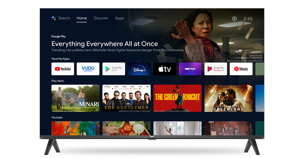 TELEVISOR SMART 32"HDR AI CHROMCAST INTEGRADO - RCA[R32AND]