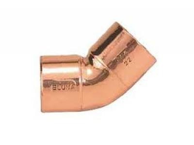 CURVA DE COBRE 45° Ø 3/4" - PARA SOLDAR