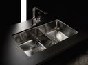 PILETA DOBLE QUADRA Q76 CR - ACERO 304 - JOHNSON [Q 76 CR]