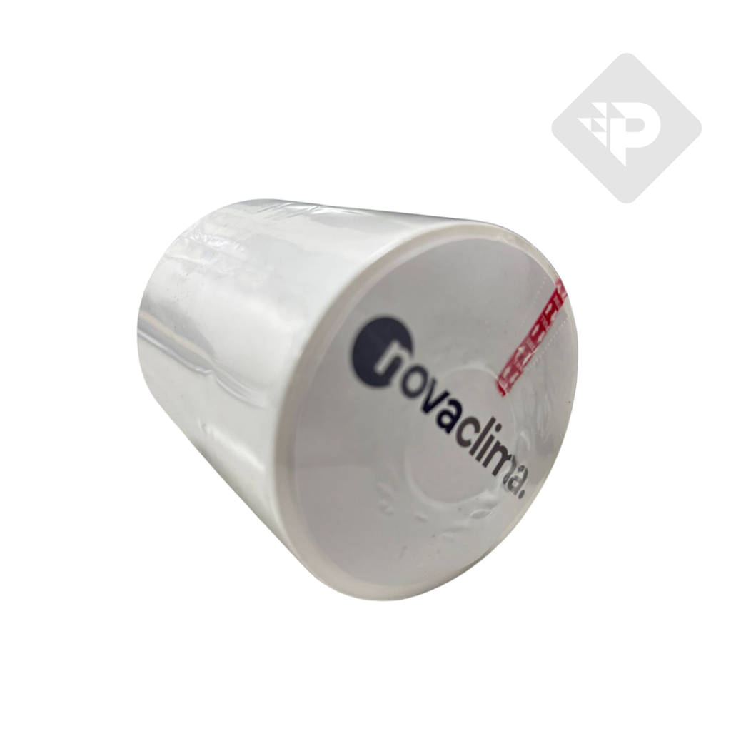 CINTA BARRERA VINILICA BLANCA 20MTS X 70MM CON PEGAMENTO - NOVA CLIMA