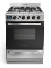 COCINA EVO MULTIGAS 4 HORNALLAS CON REJILLAS DIVIDIDAS  - EFICIENCIA ENERGÉNITCA A+ - ACERO - ORMAY 