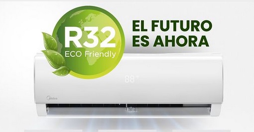 KIT CONJUNTO SPLIT MIDEA INVERTER 3001 kcal - R32 - MSNIC-12H-KN81F