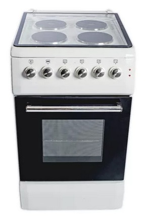 COCINA ELÉCTRICA 4 HORNALLAS CON TAPA DE VIDRIO 50 CM - BLANCO - KACEMASTER [OE-
5004]