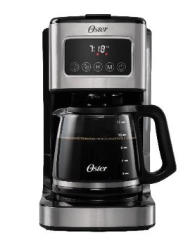 CAFETERA DE FILTRO 12 TAZAS AUTOMÁTICA - PANTALLA TÁCTIL- PREPARACIÓN PROGRAMABLE- OSTER [OSBVSTDC4403-054]