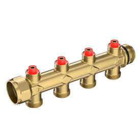 COLECTOR 3 CIRCUITOS DE 3/4" CON ROSCA DE 1" - MANDADA - CON VALV. DE EQUILIBRO  - R583SY103 GIACOMINI