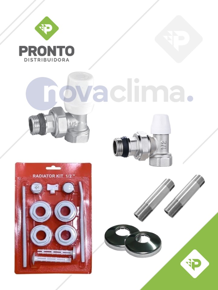 PACK ACCESORIOS PARA INSTALACION DE RADIADOR - GIACOMINI Y NOVA CLIMA - PARA NIPLE (SIN BLISTER) (copia)