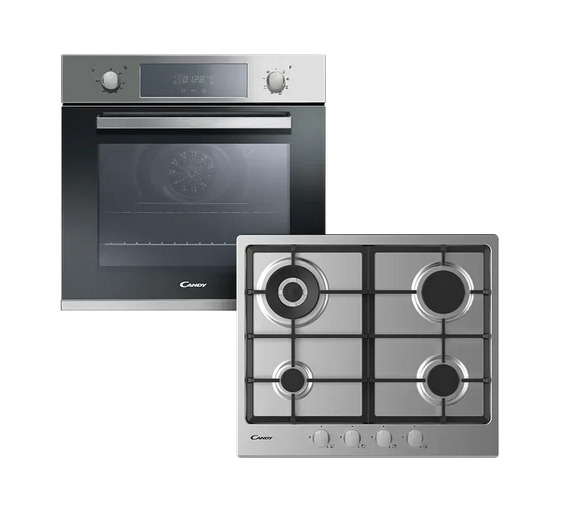 SMART PACK: HORNO ELÉCTRICO 65LTS + ANAFE A GAS 4 HORNALLAS - CANDY [FCP605X-CHG6]