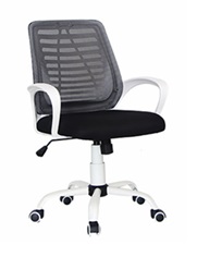 SILLA ERGONÓMICA BLANCO/NEGRO - [OB-SO7]