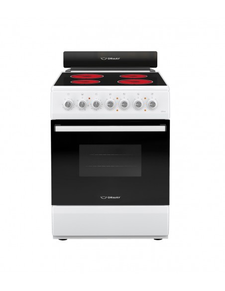 COCINA ELÉCTRICA 4 HORNALLAS - DOBLE VIDRIO EN PUERTA - EFICIENCIA ENERGÉNITCA A - BLANCA - ORMAY [ULTRA BLANCA]