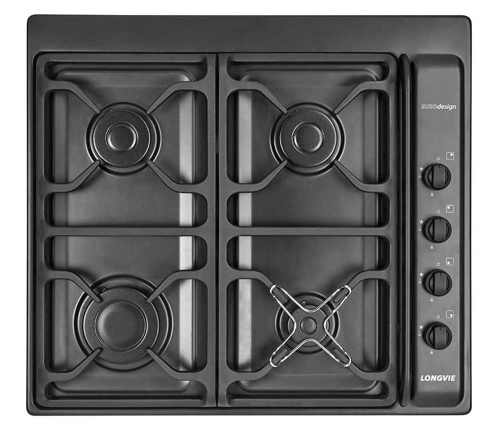 ANAFE ELÉCTRICO EMPOTRABLE 4 HORNALLAS CON ENCENDICO ELÉCTRICO Y REJAS DE HIERRO FUNDIDO - EFICIENCIA ENERGÉTICA: A+ - LONGVIE [A6600GF]
