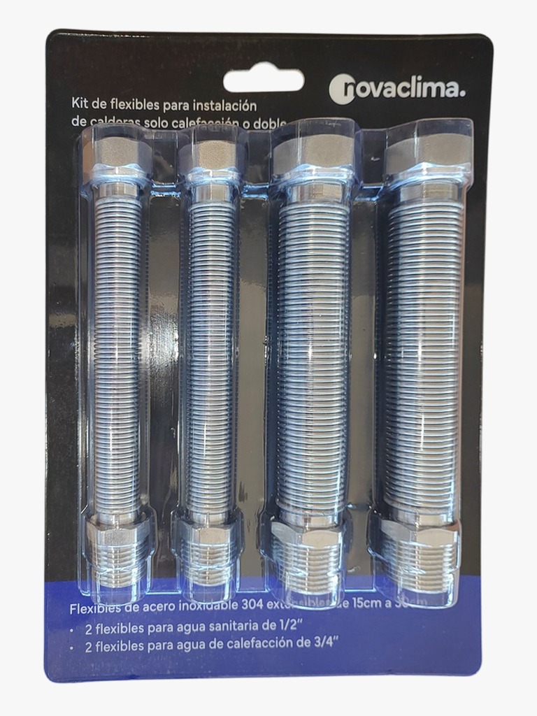 KIT FLEXIBLES CONEXIONES GAS Y AGUA PARA CALDERA DUAL - PRONTO (copia)