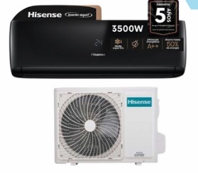 EVAPORADORA SPLIT INVERTER HISENSE 3500 W FRIO CALOR - BLACK [AS12UR4SVRCA02BKN] (copia)