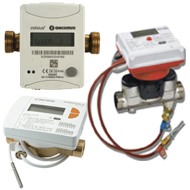 Contador volumétrico de energía térmica de doble registro Giacomini con conexiones 1" 2,5 m3/h  Cod: GE552Y160