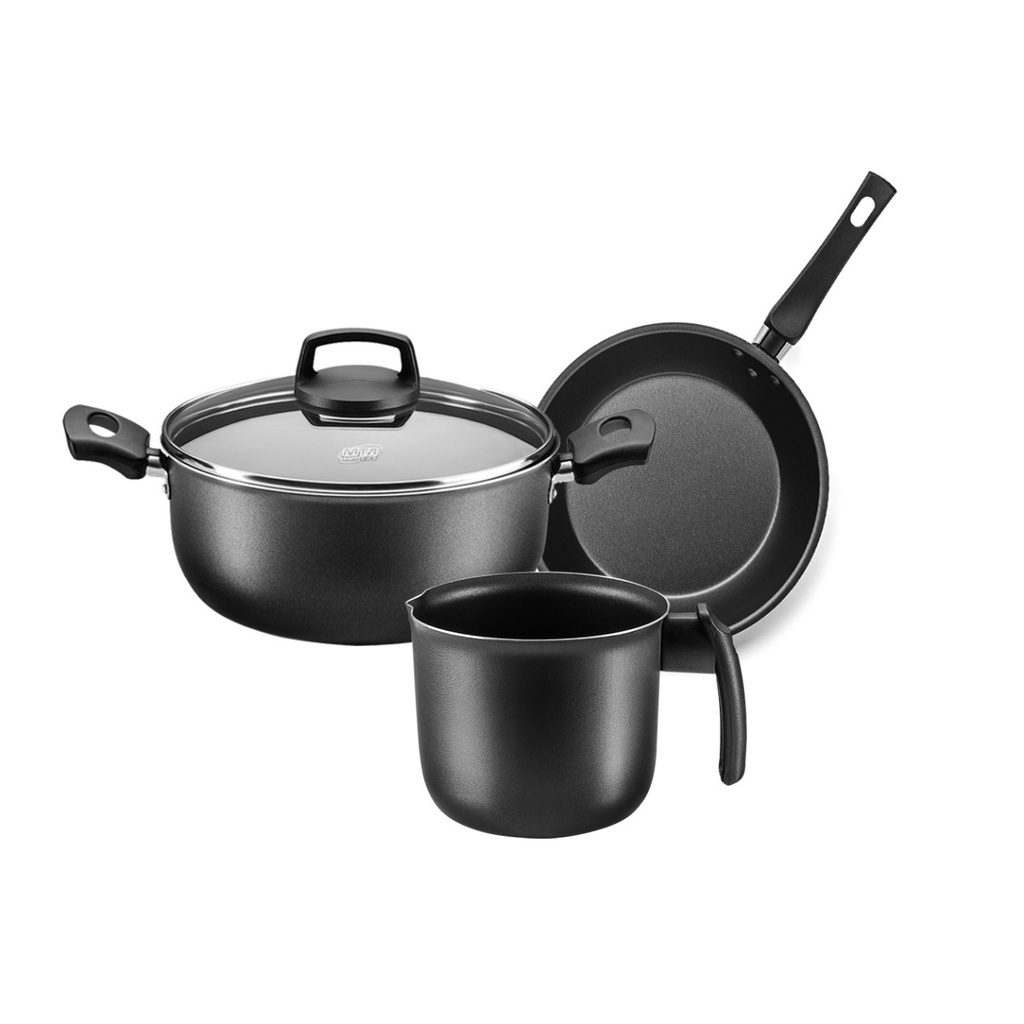  JUEGO BATERIA COCINA x 3 PIEZASI GRAFITO SUPERFLON [18162]