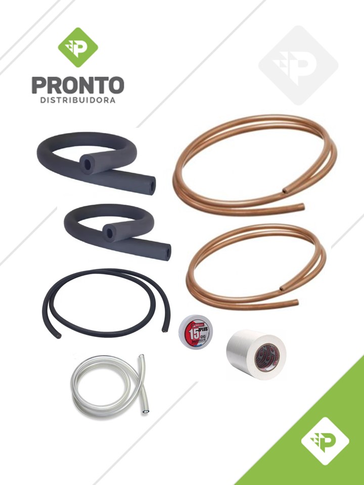 KIT INSTALACION SPLIT 3 MTS - ON/OFF -3000/4500 Frig - SIN MENSULAS