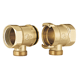 PAR DE ELEMENTOS EXTREMOS DE COLECTOR MODULAR A BAYONETA 1”X18XDN32 COD: R580TY006 GIACOMINI