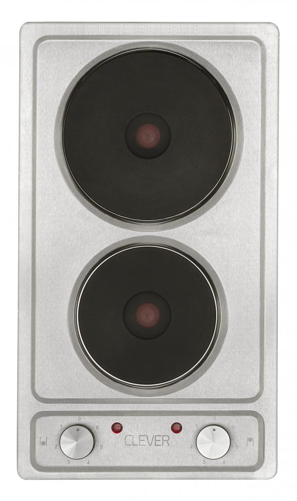 ANAFE ELECTRICO ACERO INOXIDABLE  2 HORNALLAS  - CLEVER