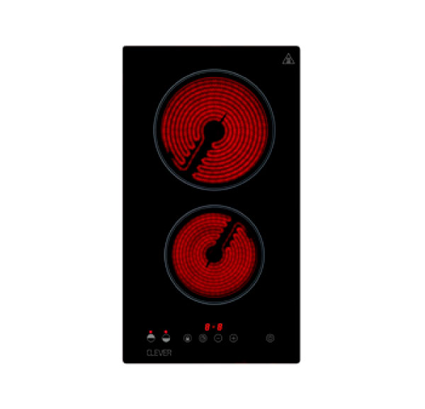 ANAFE ELECTRICO VITROCERAMICO CLEVER - 2 HORNALLAS