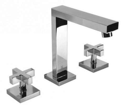 GRIFERIA LAVATORIO BLOCK CRUZ HIDROMET - CROMO - 10 AÑOS DE GARANTIA