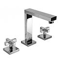 GRIFERIA LAVATORIO BLOCK CRUZ HIDROMET - CROMO - 10 AÑOS DE GARANTIA