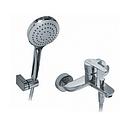 GRIFERIA DUCHA CON TRANSFERENCIA EXTENSIBLE MONOCOMANDO FLAT HIDROMET - CROMO - 10 AÑOS DE GARANTIA